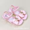 New Summer Girls' Sandals: Soft Sole, Bowknot, Velcro, Princess Style Sandals for Girls, Direct Supply