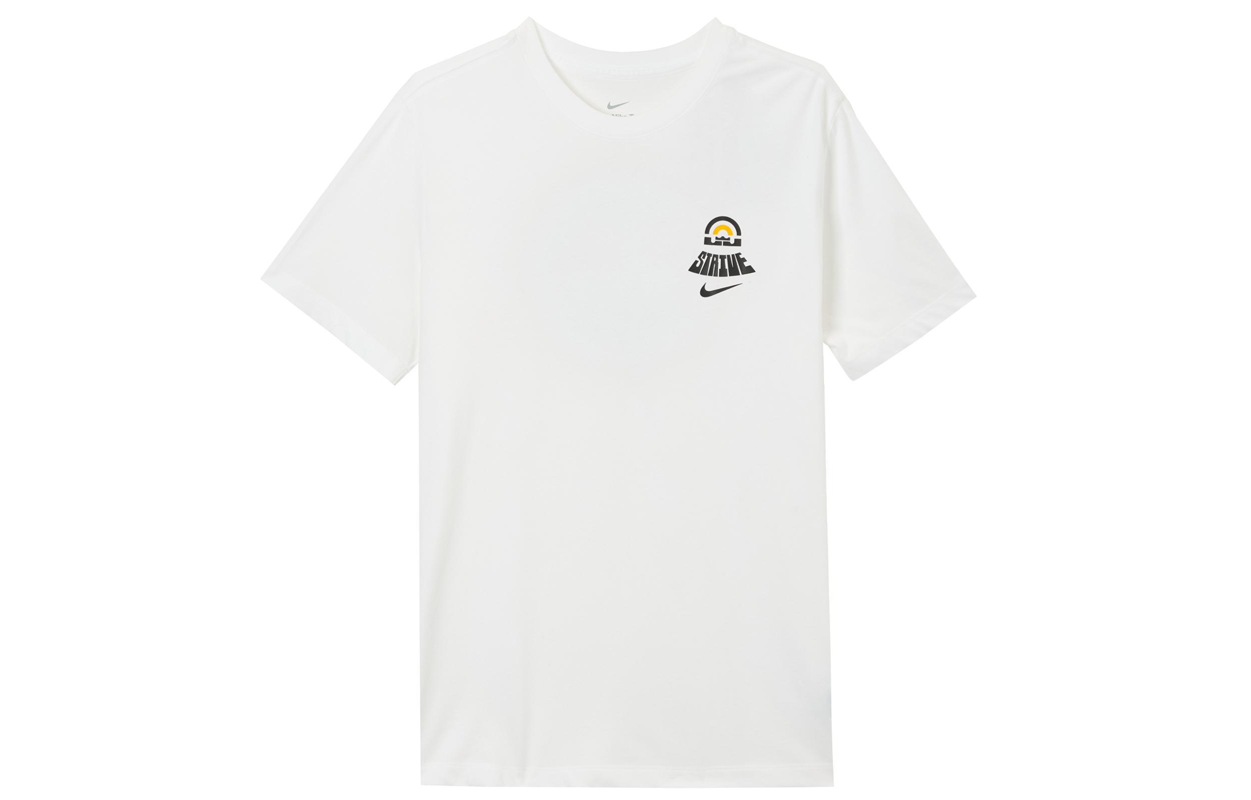 

Nike T Shirts Men s White Crew Neck Moderate Straight Fit DR7648-100 XXL