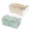 4 Grid Divider Refrigerator Storage Box with Lid  Biscuit Beard Small Snack