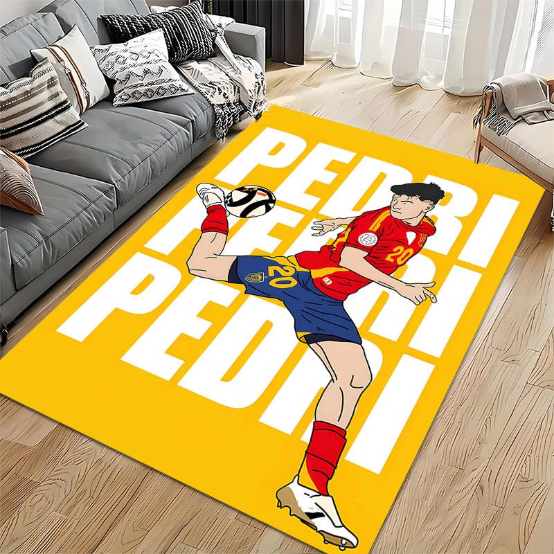 Soccer Player Illustration Carpet suitable as a non-slip mat for the living room or bedroom sofa