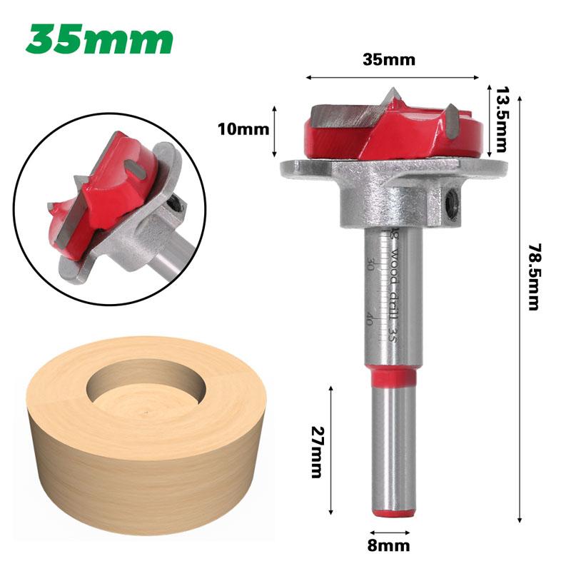 1/5pc Diameter 15,20,25,30,35mm Adjustable Carbide Drill Bits Hinge Hole Opener Boring Bit Tipped Drilling Tool Woodworking Cutter