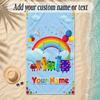 Beach TowelNumberblock Custom Name Text Personalized Soft Towel for Beach Pool Indoor Home Decor Gift