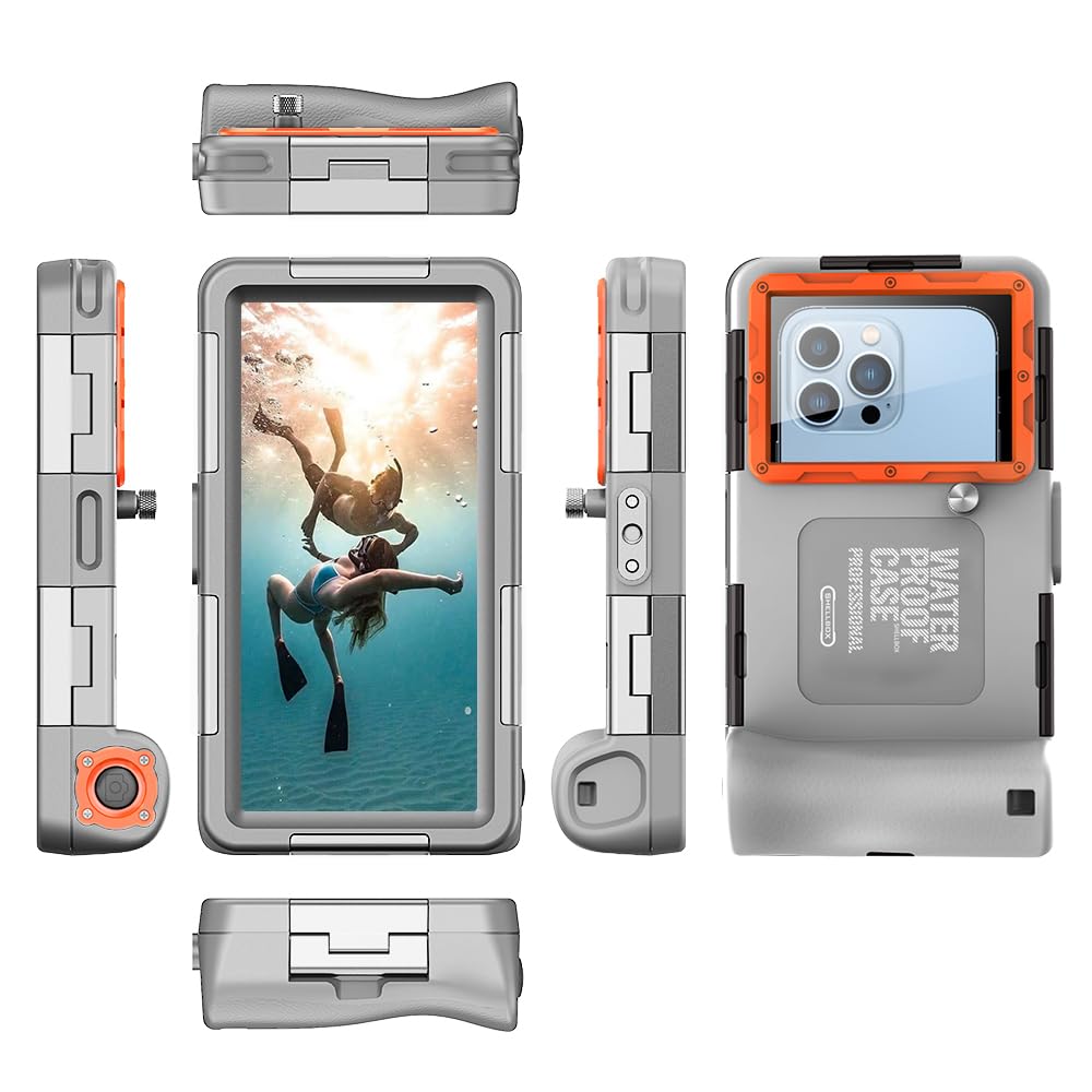 iPhone Underwater Photography IPX8 Waterproof Level To 15m Waterproof Pouch with Strap for Summer Hot and Fishing Case, (Up Depth), Diving, Swimming,