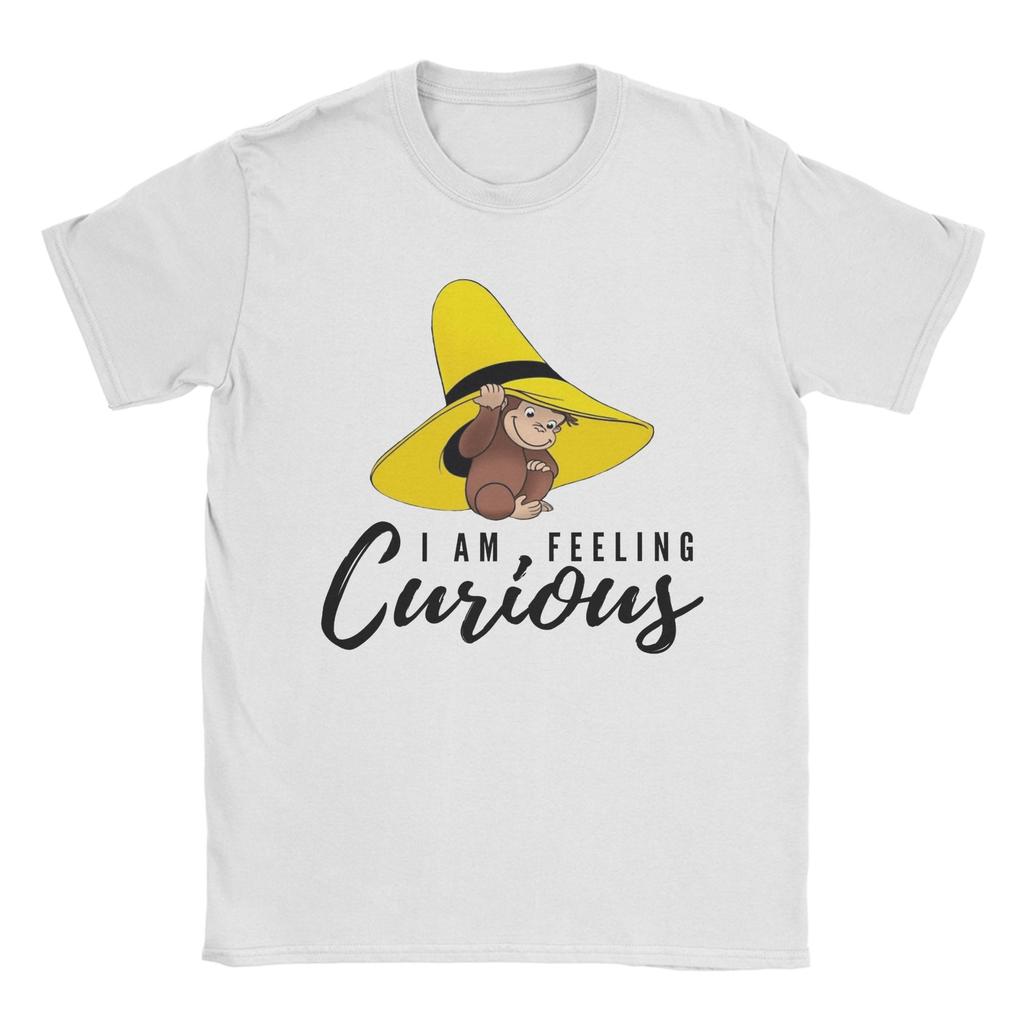 Cartoon  Banana Cute Brown Monkey T Shirt Cotton Fun T-Shirts Crewneck Curious George Tees Short Sleeve Clothes Plus Size