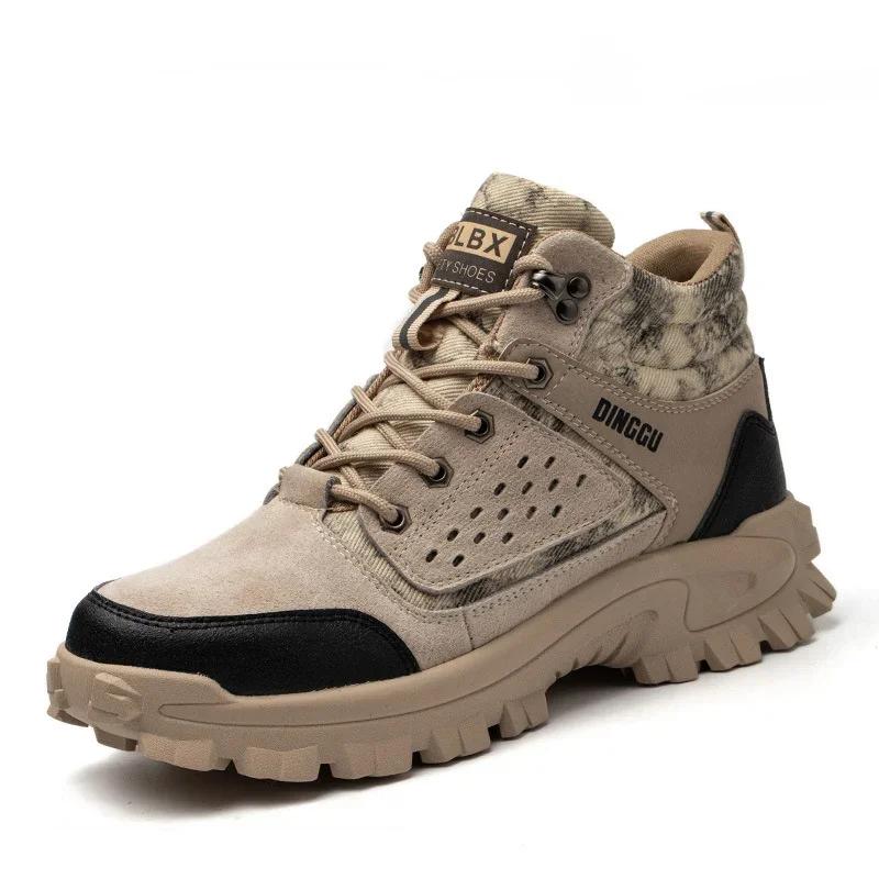 

Мужские защитные ботинки, неразрушаемые ботинки со стальным носком, противоударные, антипрокольные, высокие кроссовки, мужская обувь 41