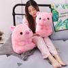 Pink Sitting Posture Big Head Lucky Pig Plush Toy Cute Girl Birthday Gift Doll
