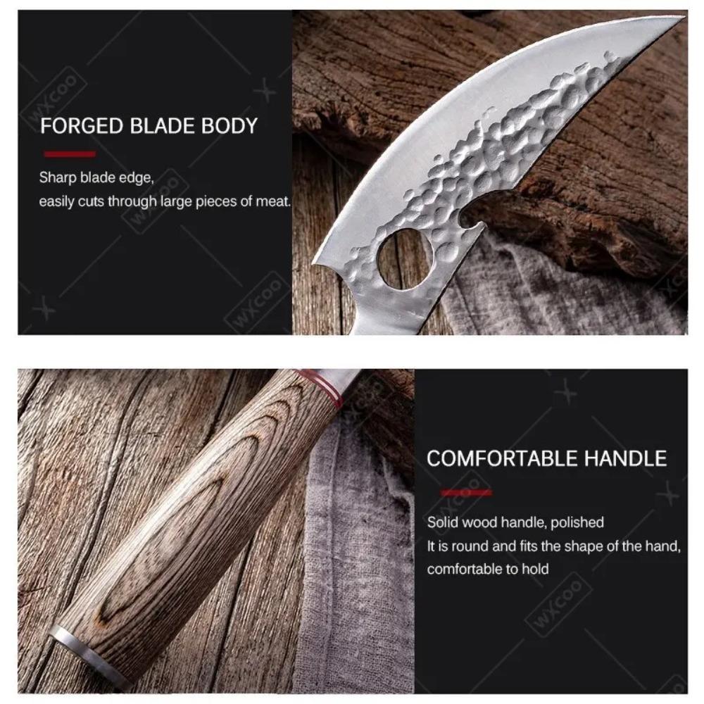 Forged Stainless Steel Kitchen Chef Boning Knifes Handmade Knife Meat Cleaver Butcher Knife Kitchen Knives and Accessories