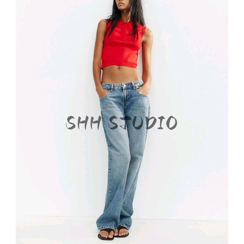 Spring and Summer New Women's Clothing Button Decoration Minimalist All-Matching Lapel Sleeveless Knitting Vest Short Top 9598026