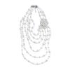 Faux Pearls Necklace and Earrings Set Fashionable Women's Faux Pearls Statement Necklace and Earrings Jewelry Set