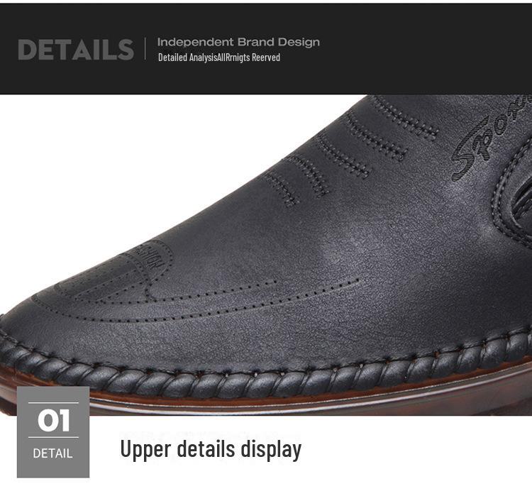 2022 Men's Hand-sewn Casual Leather Shoes - Soft Leather Sole (Spring & Autumn) Style 521
