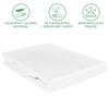 Cotton fitted sheet 90x200 smooth satin white