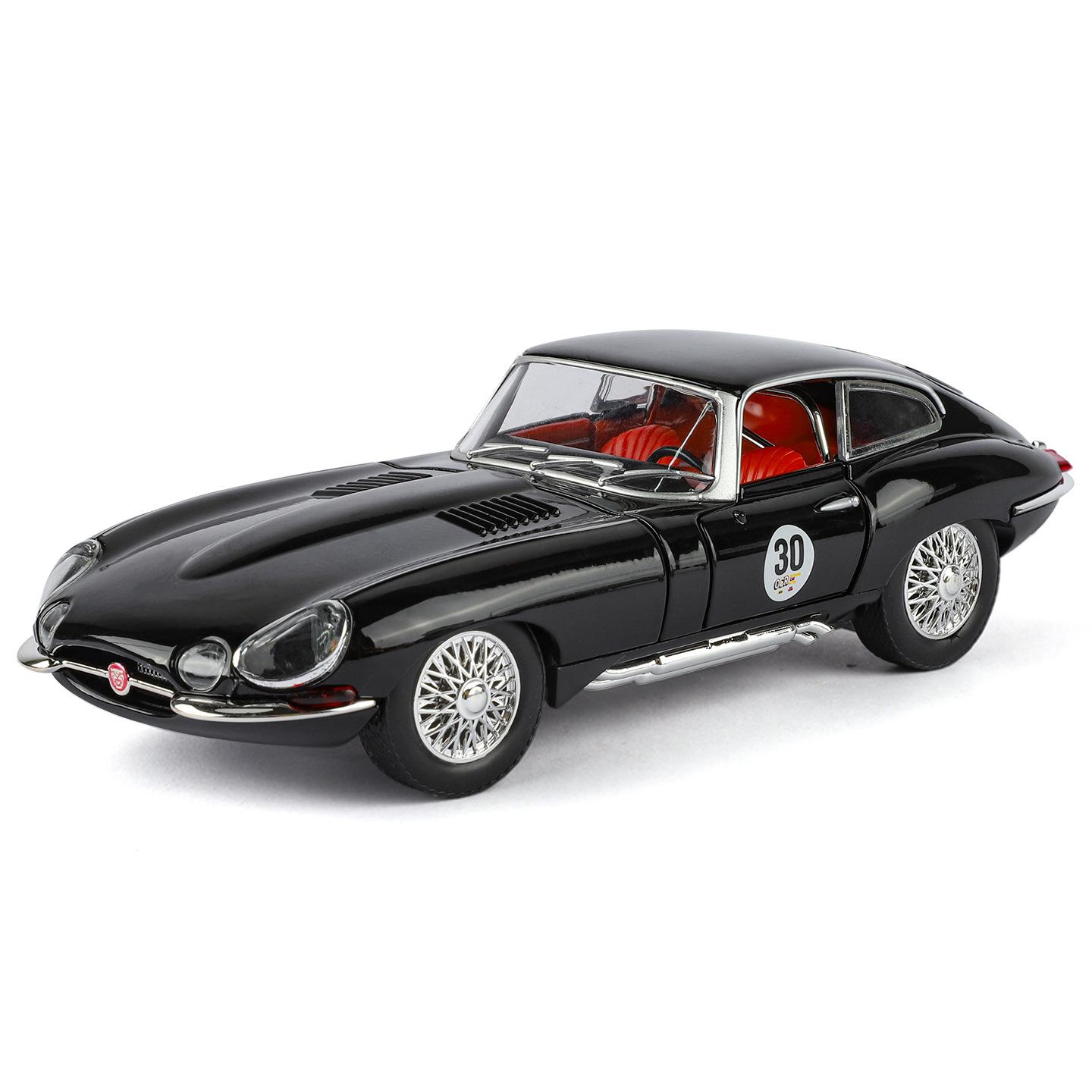

1/24 Jaguar E-type Металева Класична Розкішна Спортивна Машинка Модель Лита Метал Ретро Старі Транспортні Засоби Модель Автомобиля Звук Світло Симуляція Дитяча Іграшка Подарунок чорний