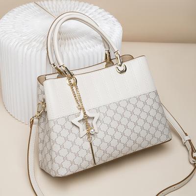2023 New Women's Bag Fashion Handbag Large Capacity One Shoulder Cross-body Middle-aged Lady Leather Bag