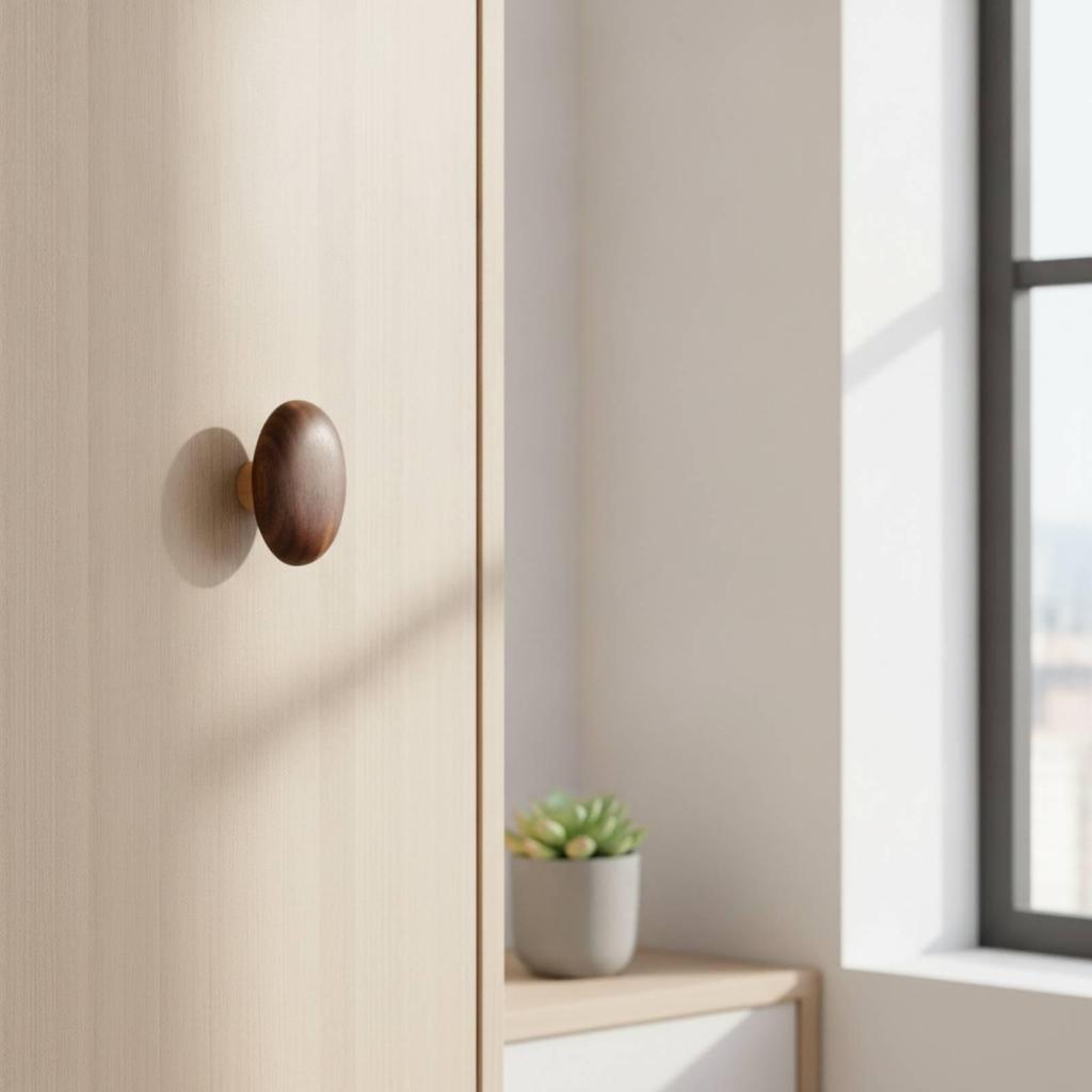 Wooden Wall Hook Hardwood Coat Peg Modern with Screws for Entryway, Bedroom, Closet