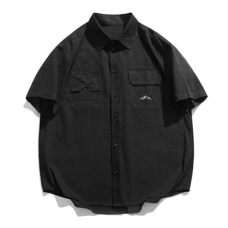 Summer Three Quarter Sleeved Short Sleeved Shirt For Students, Loose And Niche Design, Fun New Men'S Top For Outdoor Wear