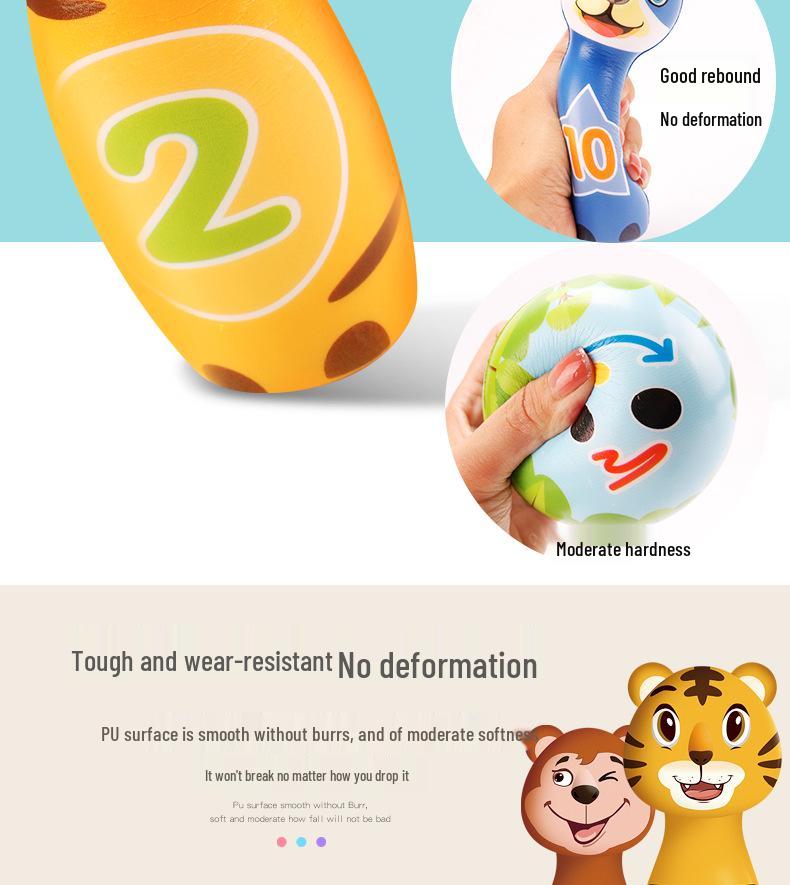 Children's Solid Indoor Bowling Ball - Large, Safe, Parent-Child Sports Toy for Kindergarten Games