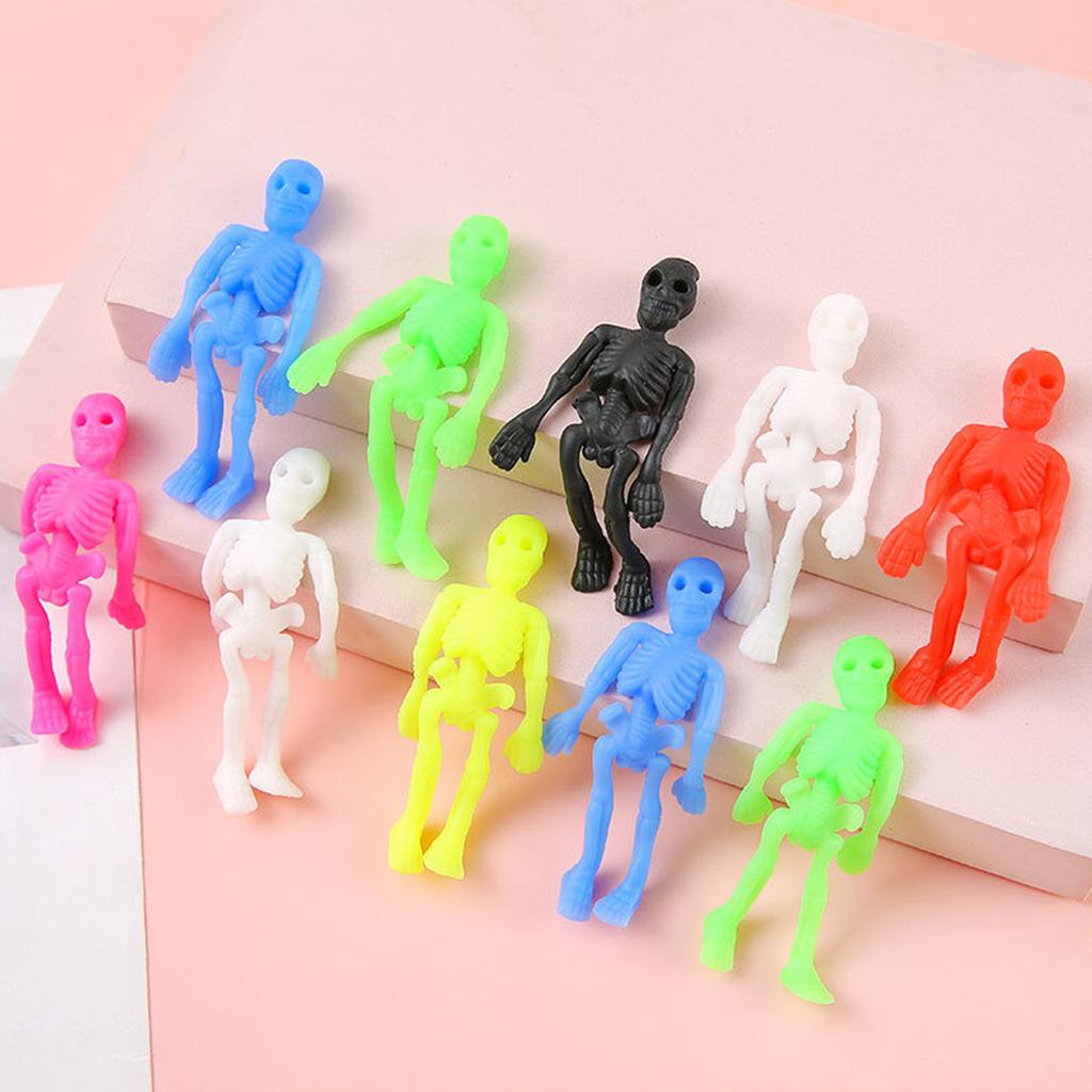 Skeleton Stretch Toy, Soft TPR Rubber Stress-Relief Toy For Kids And Adults(Random Color)