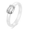 4MM Ceramic Personalized Belt Buckle Simple Black and White Set Zirconium Couple Fashion Ring