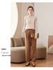 Women's Cable Knit Cashmere Zipper Sweater – Thick High Collar, Warm and Loose for Autumn Winter