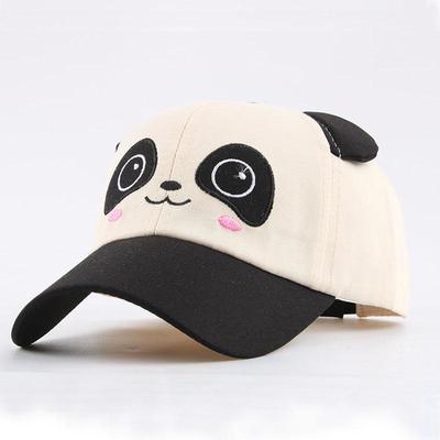 Super Süße Panda Cartoon Kinder Baseballkappe - Frühling, Dünner Stil mit Entenschnabel-Option für Mädchen.
