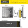 304 Stainless Steel L-Shaped Floor Drain for Hotel Bathroom, Side Outlet, DN50, 5-Inch, Thickened Wall.