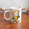 1pc 11oz Ceramic Coffee Mug with Double-Sided Print for Beer Fans, Gift Option