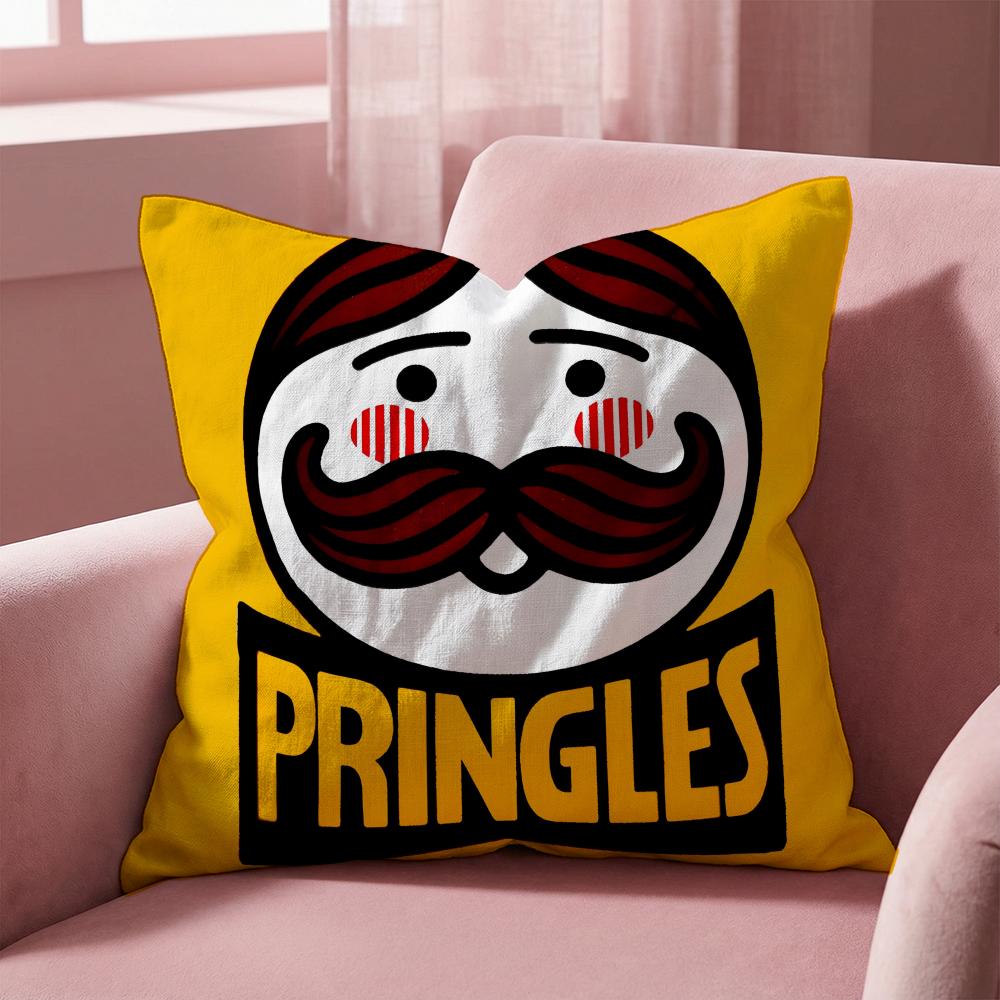 P-pringles Decorative Cushion Cover Multi-Scene Pillow Cover for Home & Car - Reversible, Soft & Durable for Daily Use