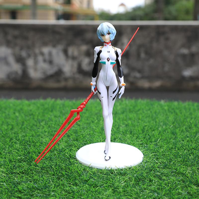 22cm NEON GENESIS EVANGELION Figures Ayanami Rei Action Figure Cake Decorations PVC Model Anime Asuka Makinami Collection Toys
