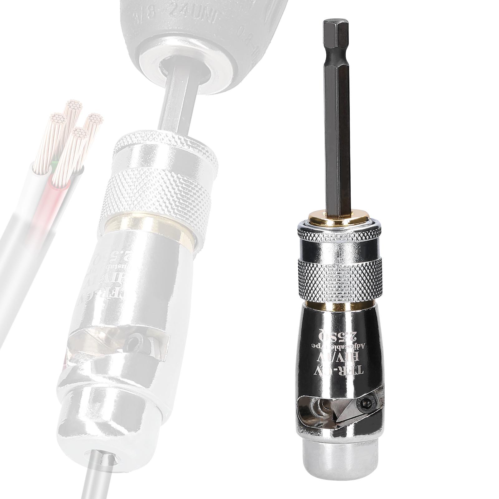 

Инструмент для зачистки электрических проводов из алюминиевого сплава, практичный роторный инструмент для зачистки кабеля 2.5SQ разноцветный