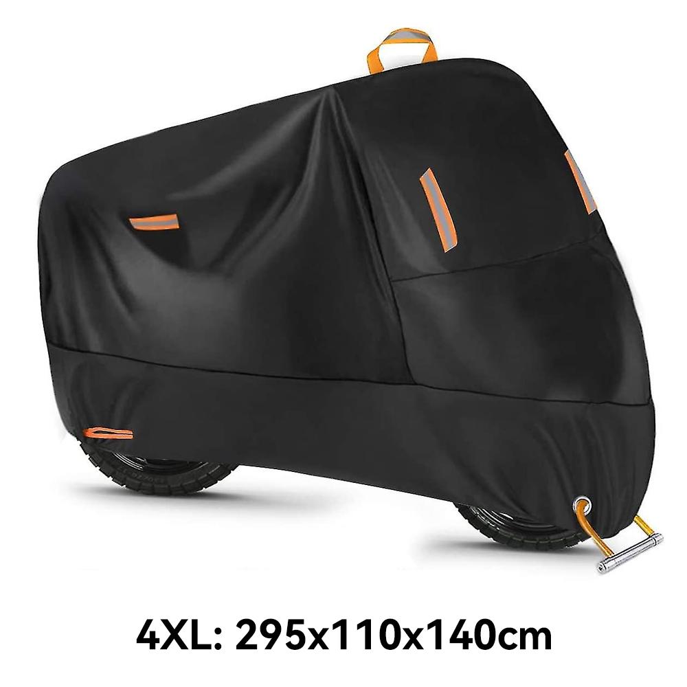 Motorcycle Cover Outdoor Waterproof Motorcycle Tarpaulin 210D Thickened Polyester UV Protective Cover for Motorcycle Scooters