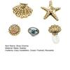 5 Stuks/Set Zomer Schoenschoonmakers Goudkleurig, Strand Schoendecoraties met Oceaan Thema, Nep Parel Zeester Schelp Schoenschoonmakers voor Vrouwen Meisjes Klompen
