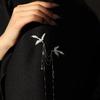 Chinese Style Fire Phoenix Brooch Pins Delicate Long Fringe Brooches For Women Men Animal Bird Corsage Clothes Accessories Gifts