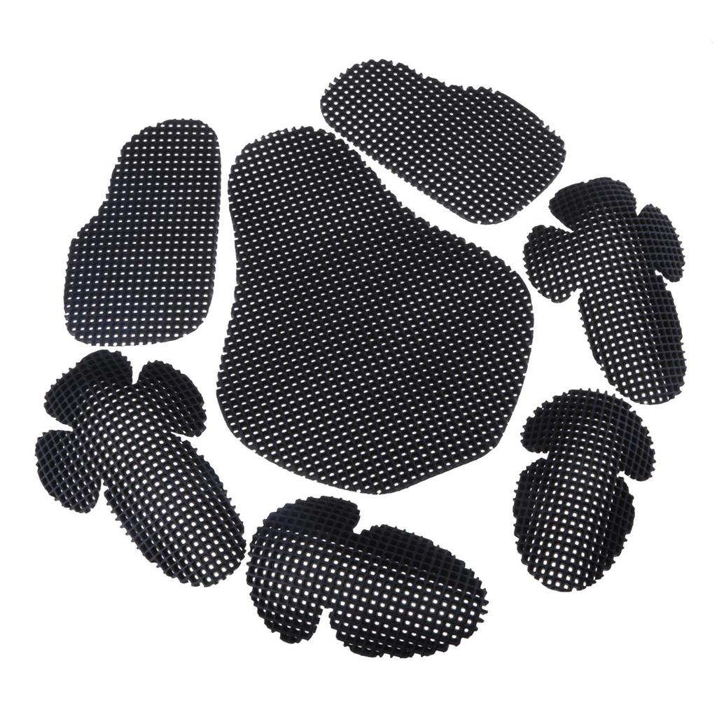 Motorcycle Body Protector Pad Kit Knee Elbow Shoulder Protection 7 Piece Set