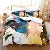 The Dragon and the Freckled Princess Bedding Set Printed Duvet Cover Sheet Pillowcase Bed Soft Quilt Cover Full Queen King Size