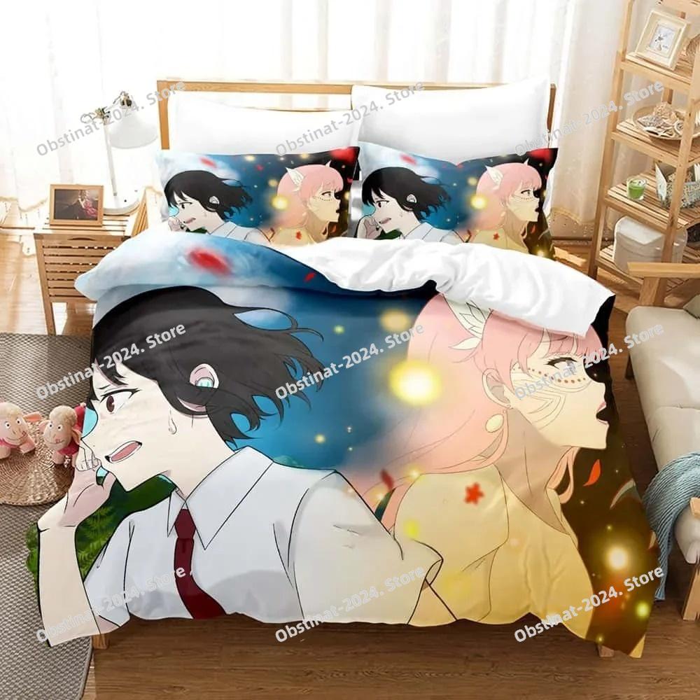 The Dragon and the Freckled Princess Bedding Set Printed Duvet Cover Sheet Pillowcase Bed Soft Quilt Cover Full Queen King Size