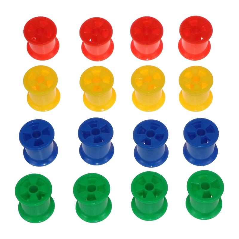 

16-Pack Parrot Toy Plastic Spools DIY Parts for Bird Foot Toys Random Color 1