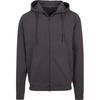 Build Your Brand Mens Plain French Terry Full Zip Hoodie