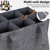 6 Bottles Felt Wine Bottle Holder Bag Grey Protective Wine Storage Bag Washable with Carry Handle Wine Bottle Carrier Wedding
