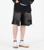 Beoteunseoul Sideline Vintage Damaged Wash Bermuda Pants (Black)