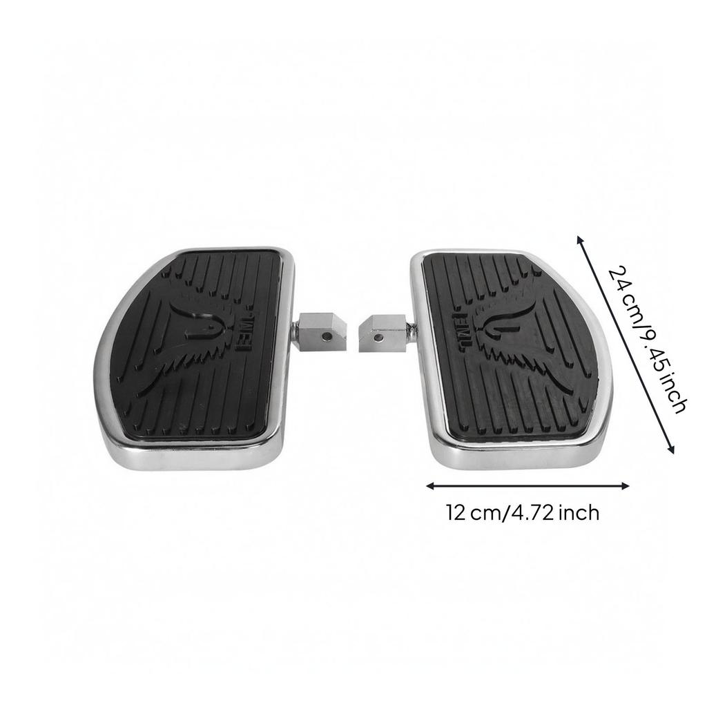 Wide Adjustable Front Motorcycle Footboard Aluminum with