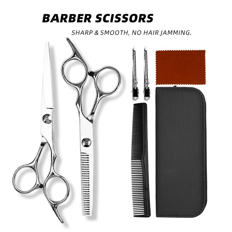 Professional Hairdressing Scissors Set - 4CR Stainless Steel for Home Hair Cutting.