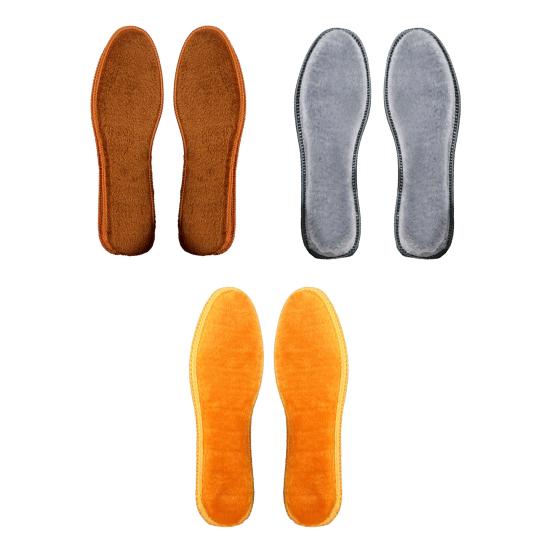 Yousheng 3 Pairs Thermal Fleece Lined Shoe Insoles Thick Warm Comfort Cushion for Cold Weather Breathable Moisture Wicking Insoles