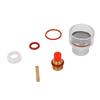 Welding Cup Kit Fit for WP 17 18 26 Torch Glass Gas Lens Ceramic Gasket Brass Collet Silicone Rings 1Celsius16 Inch 1.6mm