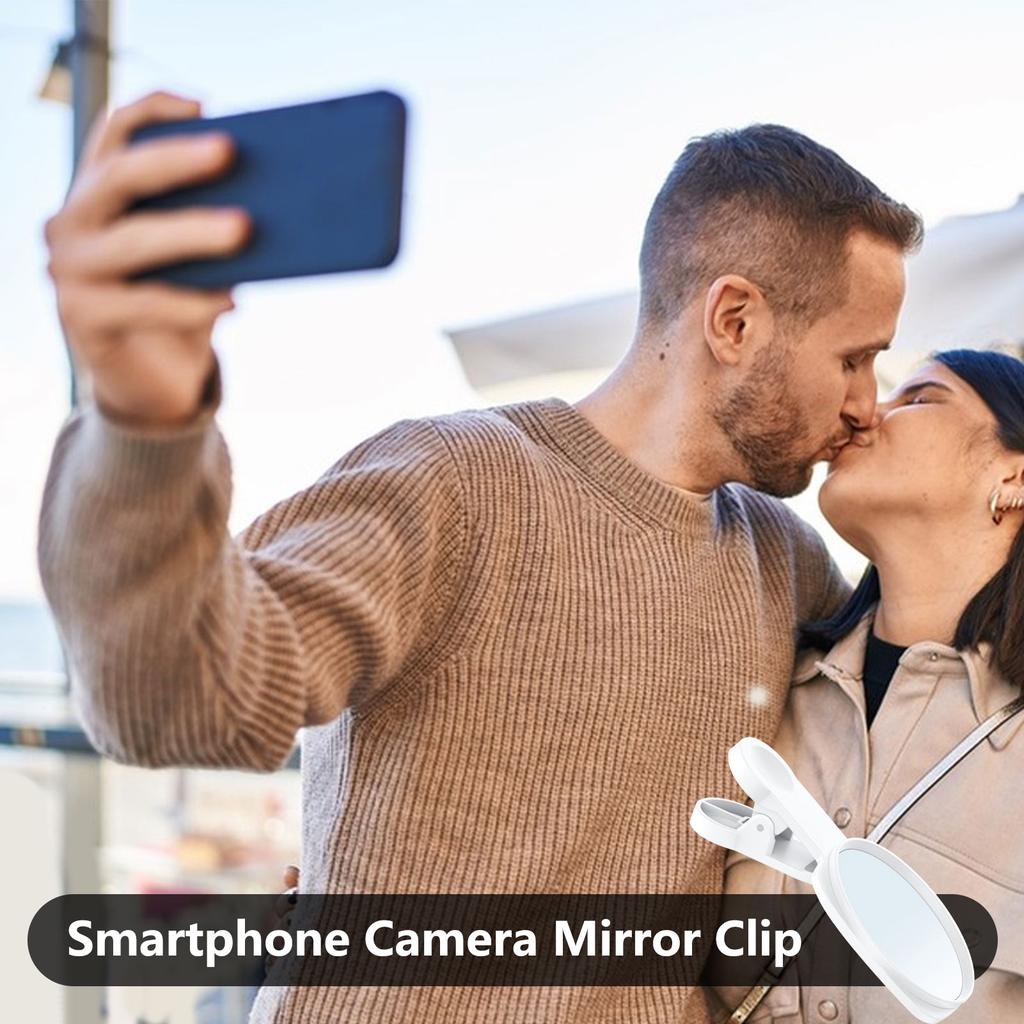 Smartphone Camera Mirror Reflection Clip Kit Portable Mobile Phone Camera Mirror Clip With Storage Bag Dustproof Cloth For Outdoor Travel Phone Photog