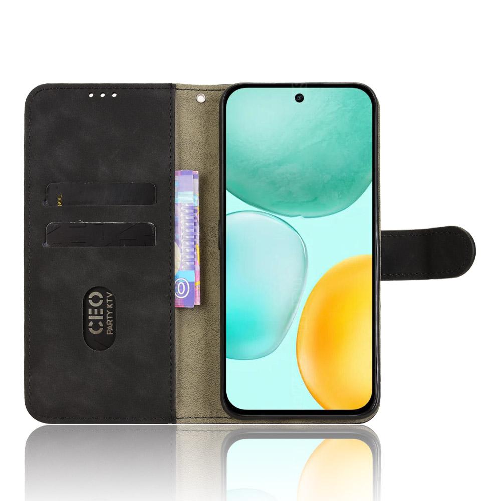 For Honor X6c 4G Leather Case Skin Feel Anti Drop Wallet Flip Phone Cover