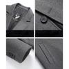 Herbst und Winter mittellanger Wollmantel Herren im britischen Stil verdickter Windjacke High-End-Kaschmir-Wollmantel