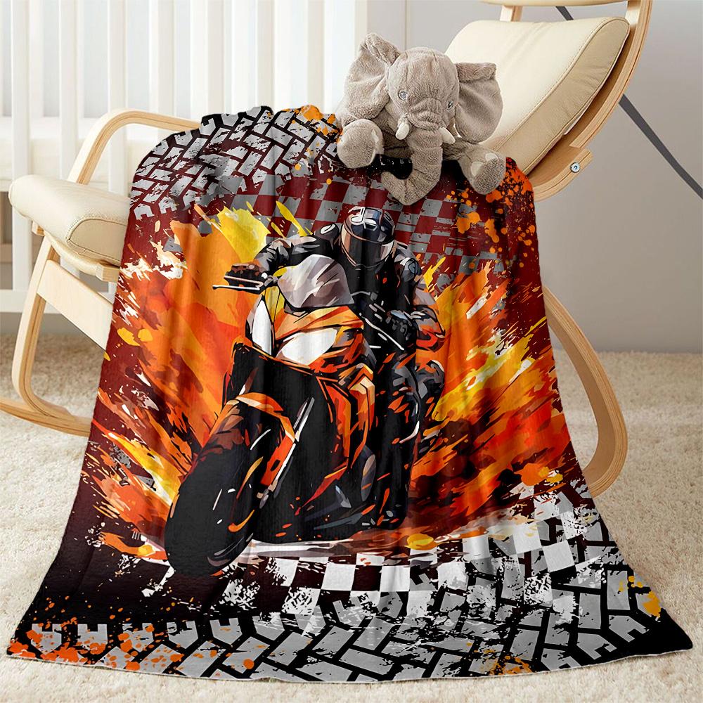 Motocross Adventure Sport Flanelldecke - Weich und geeignet für Sofas, Betten, Büros, Reisen, alle Jahreszeiten und das beste Geschenk für die Feiertage.