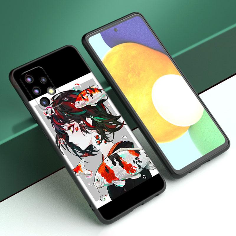 Japanischen Stil Anime Telefon Fall Für Samsung A04 A21 A30 A50 A52 S A13 A14 A22 A23 A32 A53 A73 5G a11 A12 A31 A33 A51 A70 A71 A72