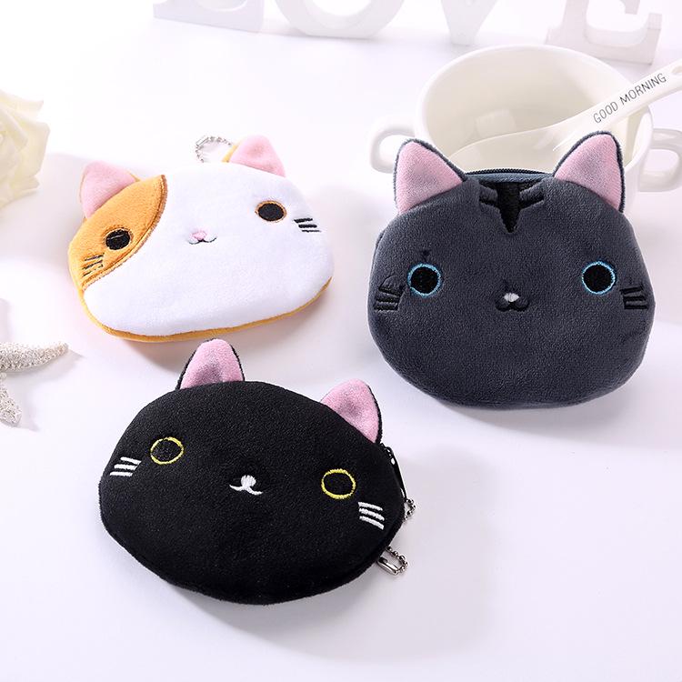 Women Girls Cartoon Cute Whale Shark Coin Purse Kawaii Wallet Portable Plush Key Earphone Coin Organizer Pouch Zipper Clutch Bag