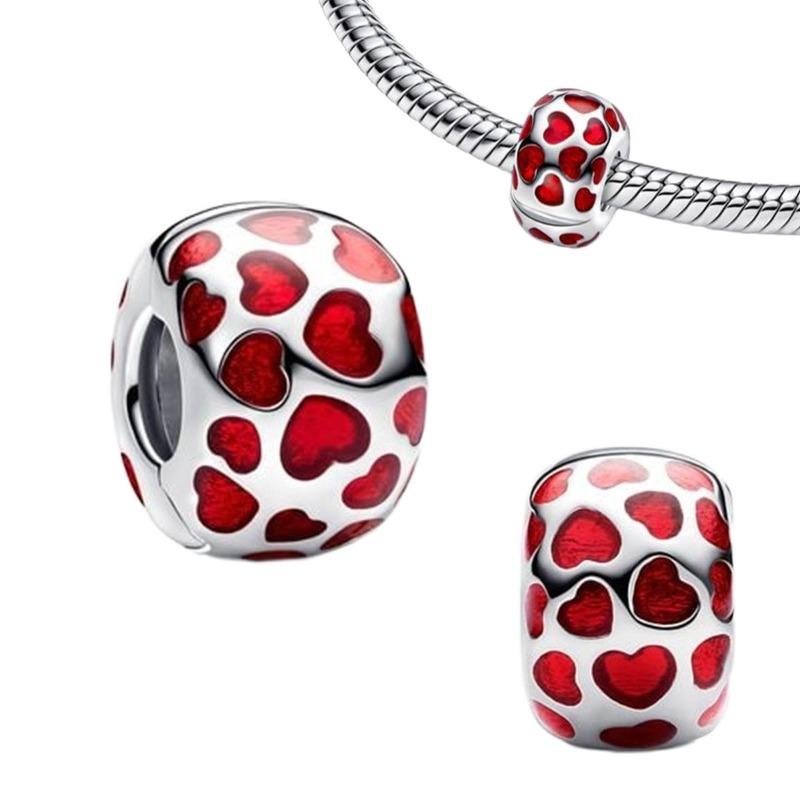 Original Copper Red Charms Heart Cherry Strawberry Flower Fish Beads For Necklace Diy Bracelet Present Jewellery